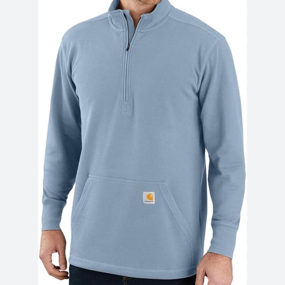 CARHARTT Men’s Relaxed Fit Heavyweight Long Sleeve 1/2 Zip Thermal Shirt, SZ L.